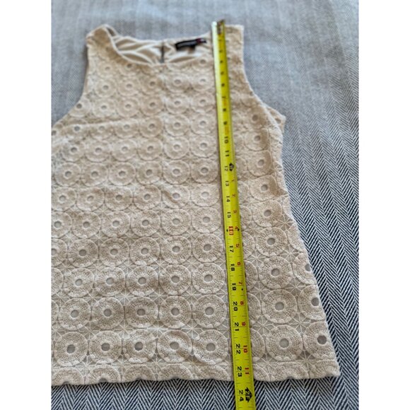 Banana Republic Mad Men Collection Beige Lace Sleeveless Top S - Picture 7 of 7